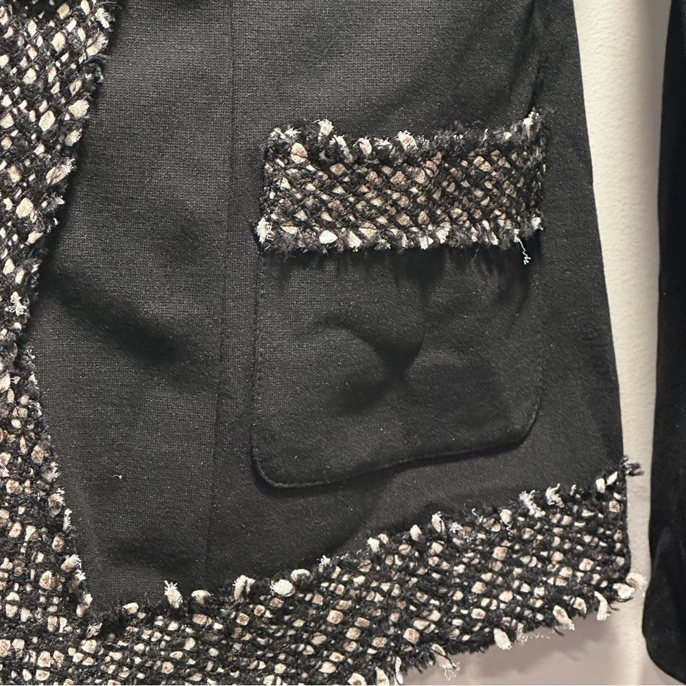 Lafayette 148 Eloise Jacket Formal Blazer Black Buttons Front Pockets Woven NWT - Picture 8 of 16